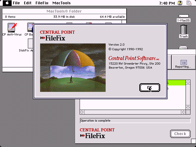 Central Point MacTools 2.0 - About